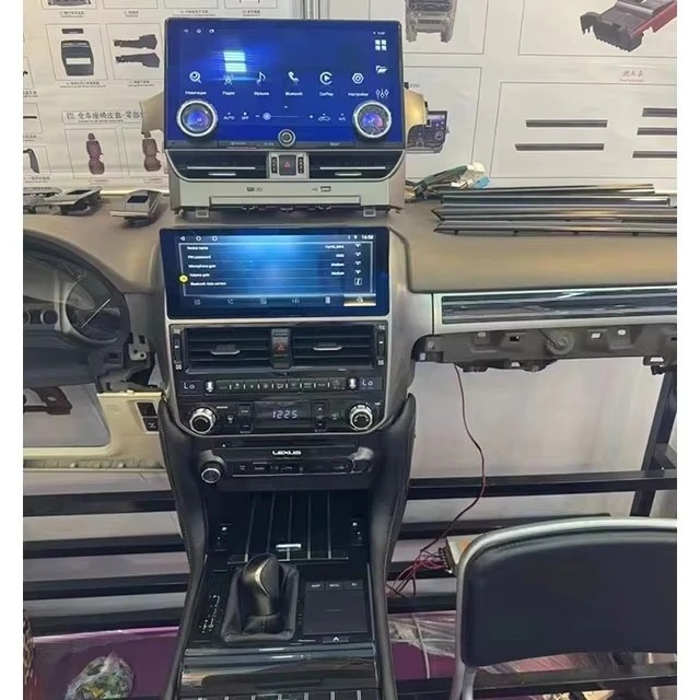 GX460 Interior Upgrade Gear Shift Center Console Modification Dashboard Large Screen Installation Interior Panel